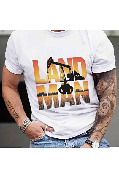 212Wear تي شيرت رجالي كاجوال بأكمام قصيرة بمقاسات كبيرة، مطبوع بنمط حقل القمح...