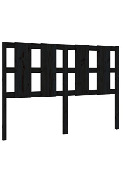 vidaxl Tăblie de pat, negru, 125,5x4x100 cm, lemn masiv de pin