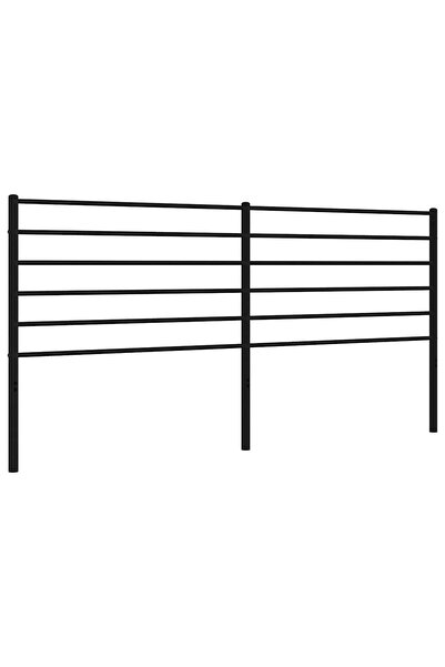 vidaxl Tăblie de pat de schimb metalică, negru, 193 cm