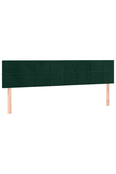 vidaxl Tăblii de pat, verde închis, 180x5x78/88 cm, catifea
