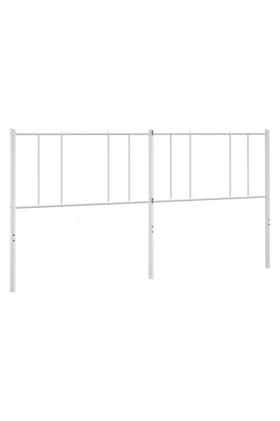 vidaxl Tăblie de pat de schimb metalică, alb, 193 cm