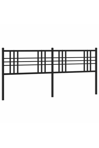 vidaxl Tăblie de pat de schimb metalică, negru, 200 cm