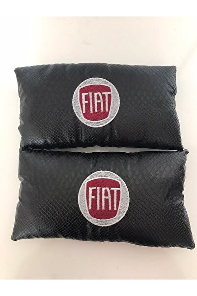 ŞENYILDIZ AKSESUAR Fiat Nakışlı Egea Linea Deri 1 Çift Boyun Yastık Ve 1 Çift Kemer Pedi