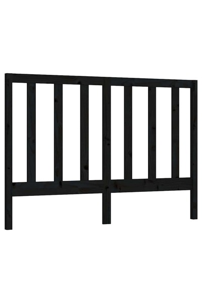 vidaxl Tăblie de pat, negru, 166x4x100 cm, lemn masiv de pin