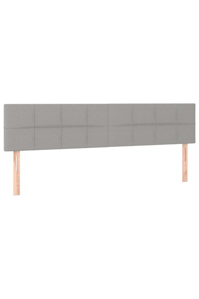 vidaxl Tăblii de pat, gri deschis, 180x5x78/88 cm, textil
