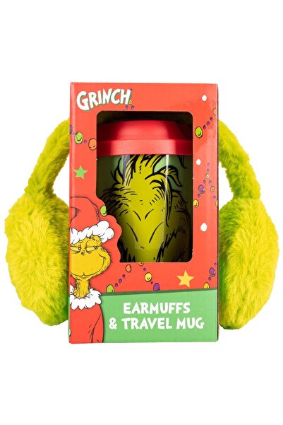 The Grinch Set cana cu capac si casti de iarna, Grinch
