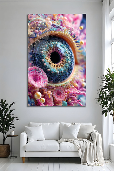 Parıltı Yayınları B&G Design Tablou decorativ din sticlă cu ochi suprareali ș...