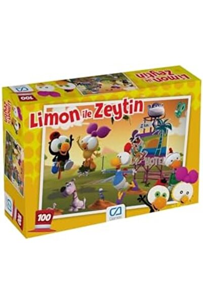 Yıldızan Ysf Shop Lemon and Olive 100 Pieces 34X24Cm Children's Puzzle Jigsaw...