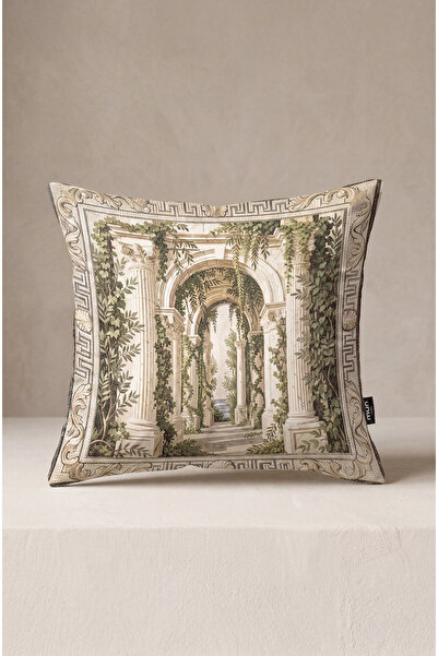 MUN HOME ROME Ancient Khaki Green Husă de pernă decorativă 1 bucată Husă de p...