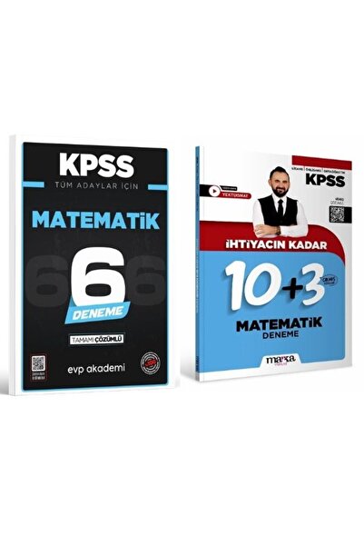 Marka Yayınları Marka + EVP İhtiyacın Kadar KPSS Matematik 13+6 Deneme 2 li Set