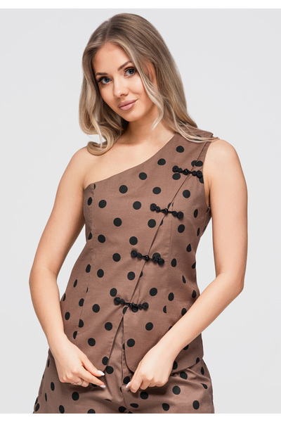 OMBRE Women's Blouse, Asymmetrical, Fitted OW-TS-E0061