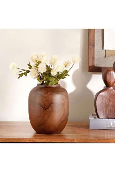 PAN HOME Pecan Wooden Decor Vase 20x20x32cm - Brown
