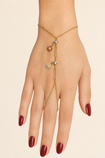X-Lady Accessories Altın Renk Papatya Ataç Çelik Şahmeran - 3905