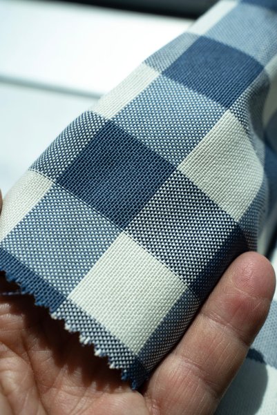 QUBA DECO Premium Vintage Gingham Patterned Water Repellent Durable Background Curtain Living Room Kitchen Bedroom
