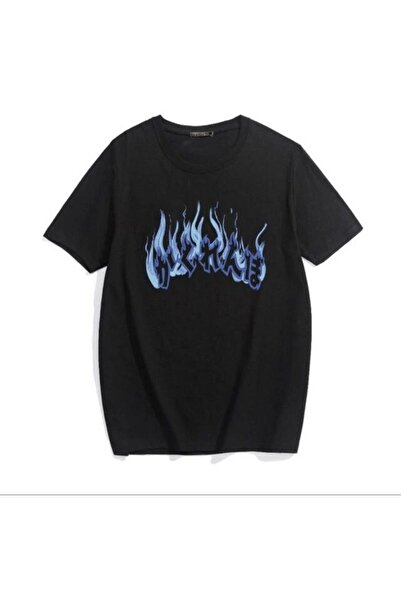 classy moda Unisex Colorful Oversize Printed T-Shirt Streetwear Comfortable F...