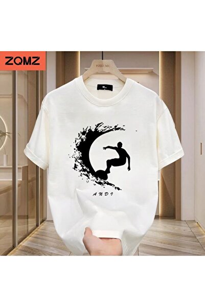 bellanova Unisex πολύχρωμο μπλουζάκι με στάμπα Oversize Streetwear Άνετη εφαρ...