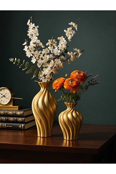 VARKAL Set of 2 Nordic Style Modern Bohemian Curved Pinterest Vases