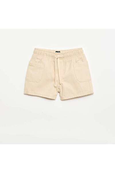 KIABI Twill shorts with patch pockets WHITE