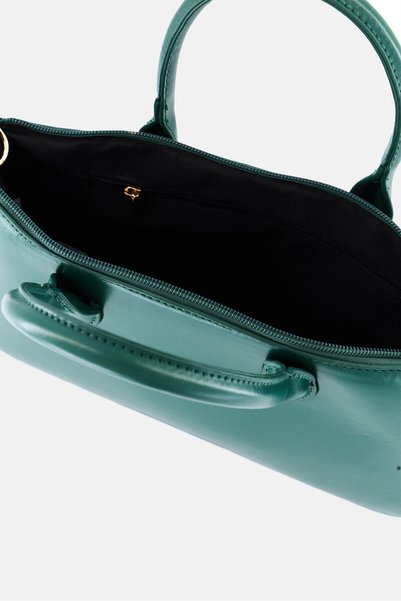 Caracol Women Plain Handbag, Dark Green