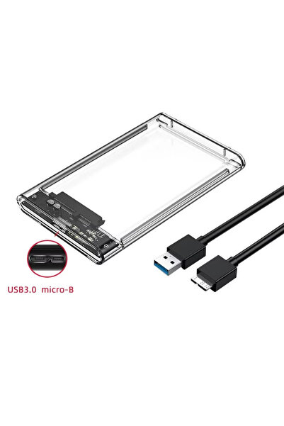 Choice5 علبة قرص صلب شفافة مقاس 2.5 بوصة من نوع Micro B-USB A، محول SATA إلى ...