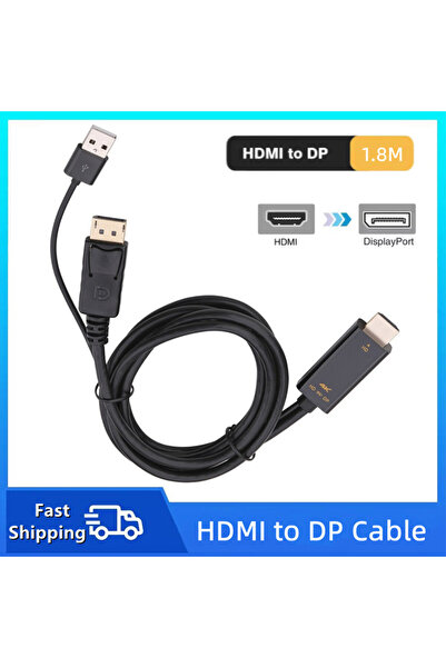 Choice1 كابل DP ذكر متوافق مع HDMI بدقة 4K@60Hz مع كابل طاقة USB لأجهزة الكمب...