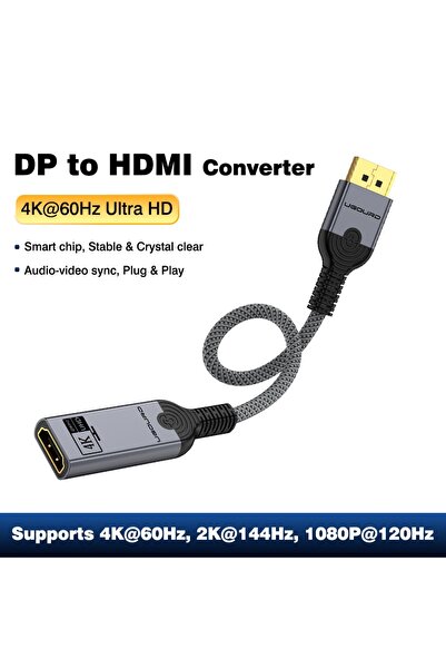Choice Cable 0.2m 4K60Hz UGOURD New 4K 60Hz DP to HDMI Adapter Cable DisplayP...