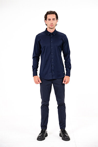GMG FIRENZE Alttan Britli Shirt Collar Long Sleeve Men's Shirt