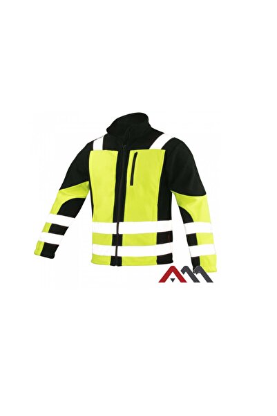 Artmaster Jachetă fleece Classic-Vis, galben/negru, inserții reflectorizante,...