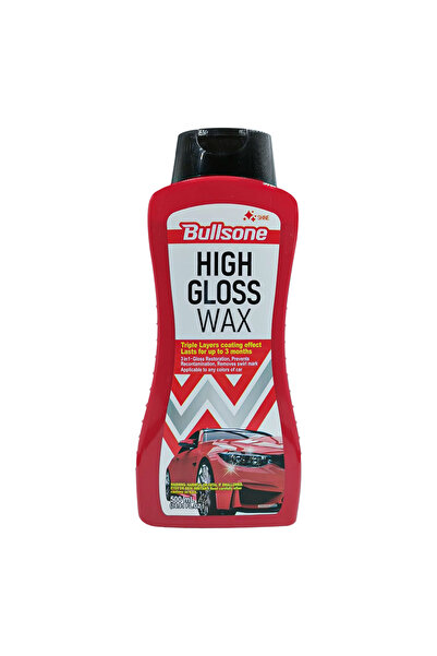 Bullsone High Gloss Wax 500ml Car Polish Paint Protection Shine Restorer Swir...