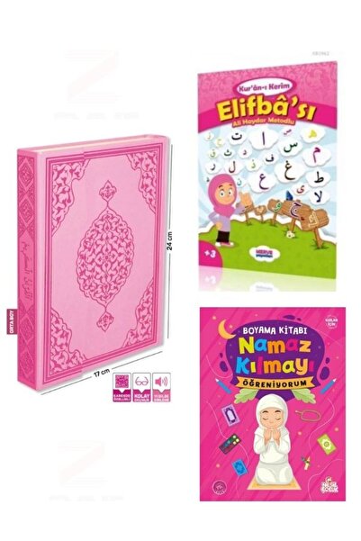 Merve Yayınları Kuranı Kerim Bilgisayar Hatlı Orta Boy Pembe Ali Haydar Metod...