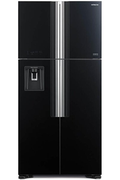 Hitachi 760L Gross Side By Side 4 Doors Premium Refrigerator, RW760PUK7GBK, 1...