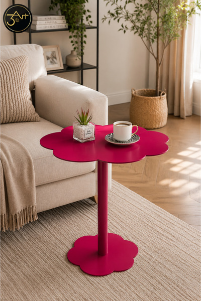 3Art Metal Dekorasyon Tic.Ltd.Şti Yan Sehpa – Modern Çiçek Sehpa - Salon, Yat...