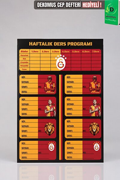 Galatasaray x Dekomus džepna sveska sa licenciranim poklonom Victor Osimhen, ...