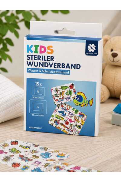 Kids Plasturi sterili pentru copii – Set 15 bucăți