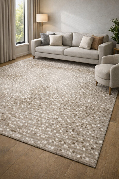Dinarsu Roma 170x250 (5 m2) %90 Akrilik Bej, Kahverengi Simli Halı