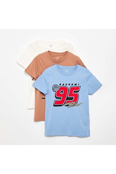 KIABI Pack of 3 \'Disney\' Short-Sleeved T-shirts BROWN