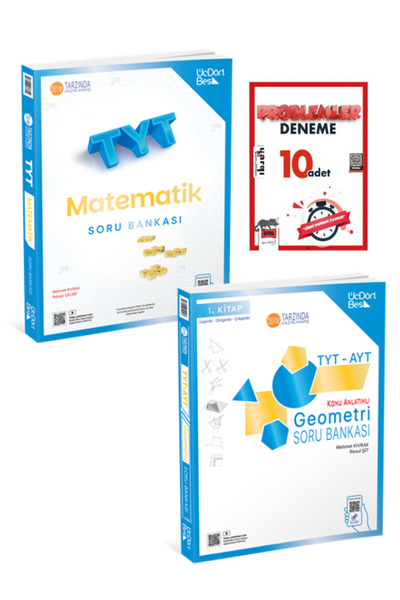 Üç Dört Beş Yayıncılık 345 TYT Matematik ve TYT Geometri Soru Bankası Yargı P...