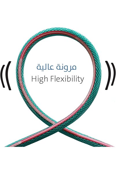 ALAYED خرطوم حديقة أ.اييد دبل كريستال، 1/2 بوصة، بطول 25 مترًا