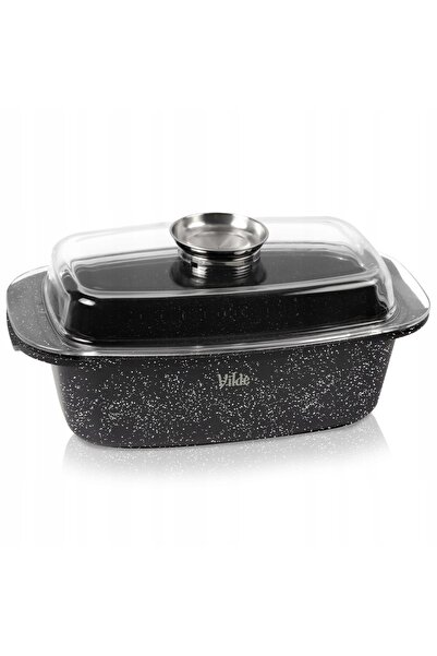 Vilde Oală de granit cu capac pentru copt la cuptor 5,4L