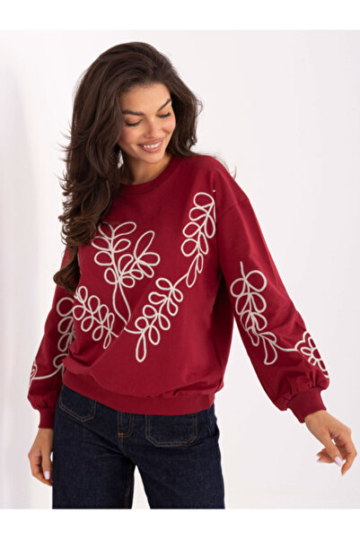 Relevance Bluza Dama, RELEVANCE, Bumbac, Maneca lunga, Bordo, model RV-BZ-A17...