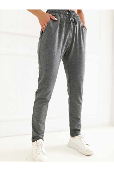 Basic Feel Good Pantaloni Trening Dama Lunga, Sport, BASIC FEEL GOOD, Gri Cas...