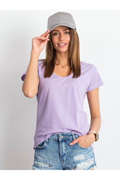 Basic Feel Good Tricou Dama Mini, Decolteu in V, BASIC FEEL GOOD, Mov deschis...