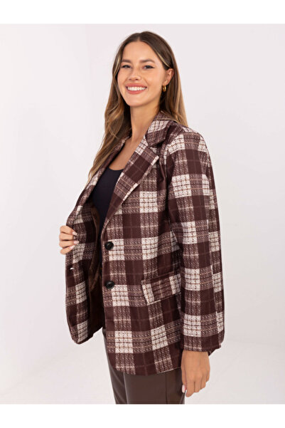 rue parıs Women's Jacket, RUE PARIS, Polyester, Long Sleeve, Brown, model MI-...
