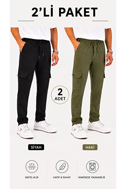 RUNFLEX Tactical Taktik Pantolon Outdoor Kargo Cep Likrali