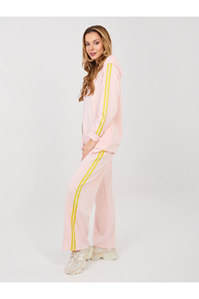 rue parıs Pantaloni Trening Dama Lunga, Larga, RUE PARIS, Roz Casual Model IT...