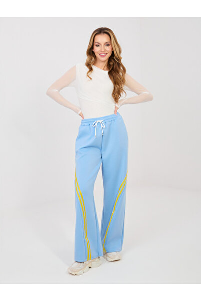 rue parıs Pantaloni Trening Dama Dreapta, Guler inalt, RUE PARIS, Albastru de...