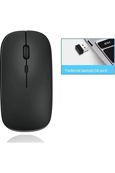 CHNA Bluetooth 2.4ghz Kablosuz Mouse Sessiz Tıklama Macbook Laptop Ipad Uyuml...