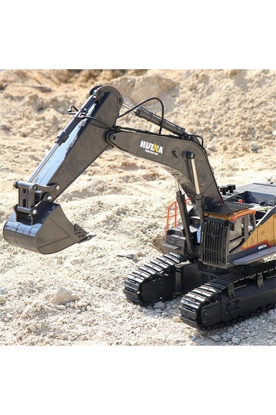 Huina Excavator gigant telecomandat RC 1:14, metalic, vehicul de construcții ...