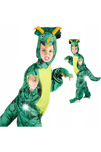 MADEJ Costum de carnaval dinozaur, mărimea L, 130-140 cm, pentru bal mascat.