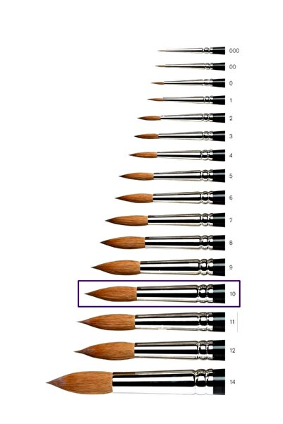 Brons Watercolor Brush Art Brush 145 No:10 - 2 Pieces